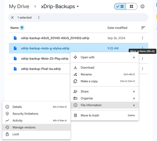 GoogleDrive_ManageVersions
